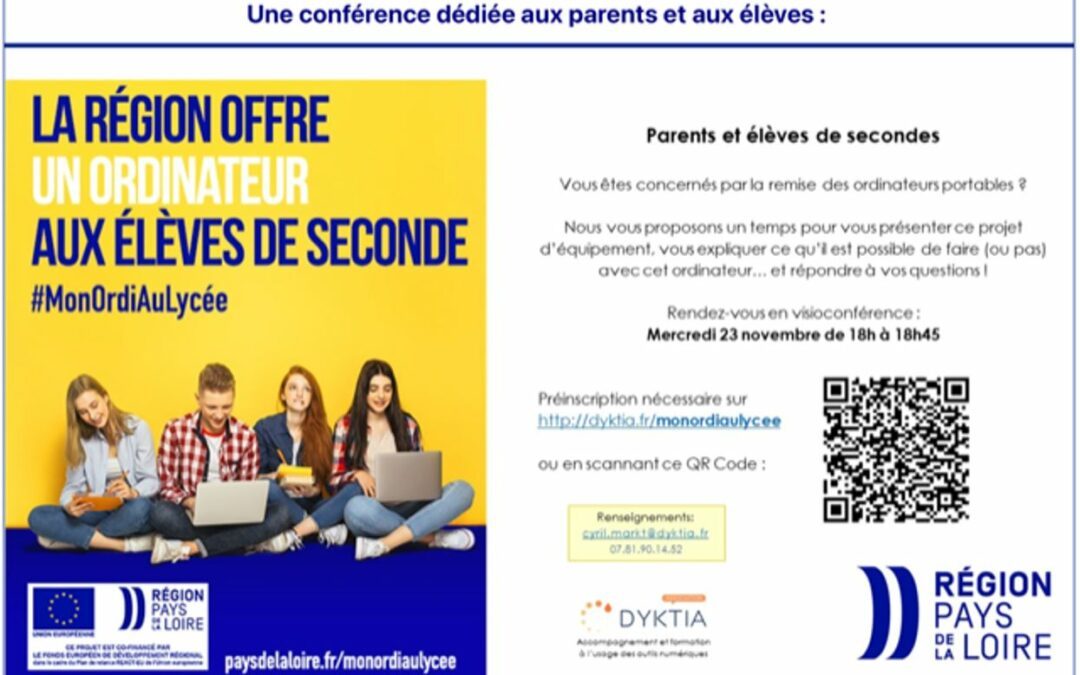 Conférence dédiée aux parents et aux élèves